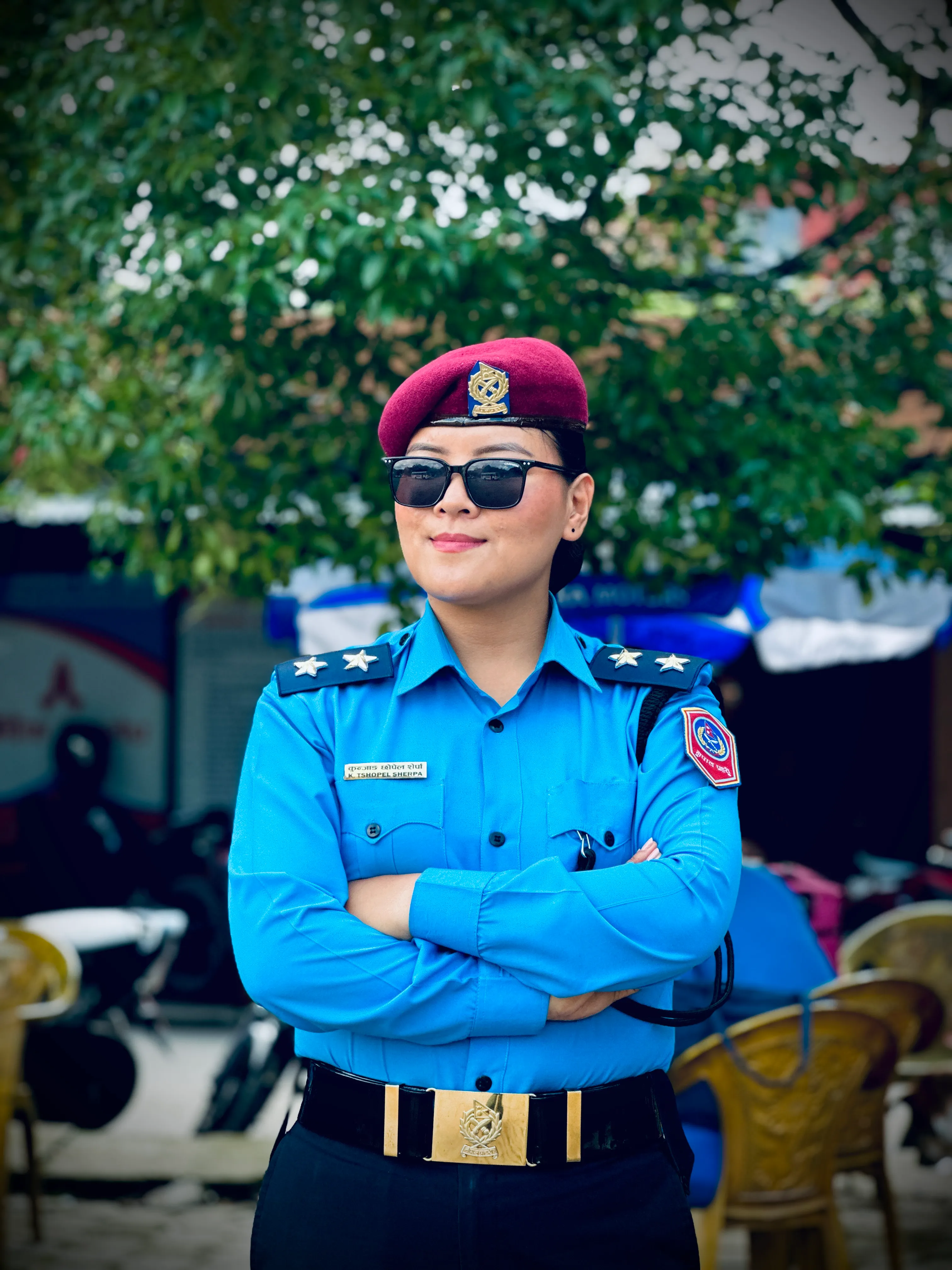 Nepal Police Official Uniform Portrait